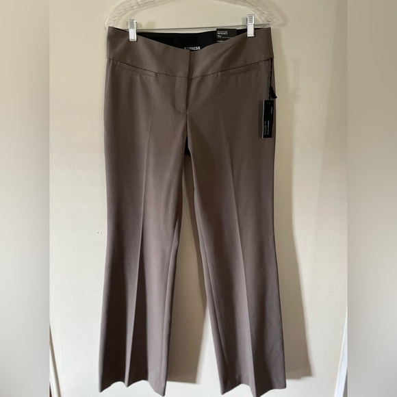 NWT Express Editor Wide Waistband Low Rise Flare Size 8 Regular - Picture 3 of 6